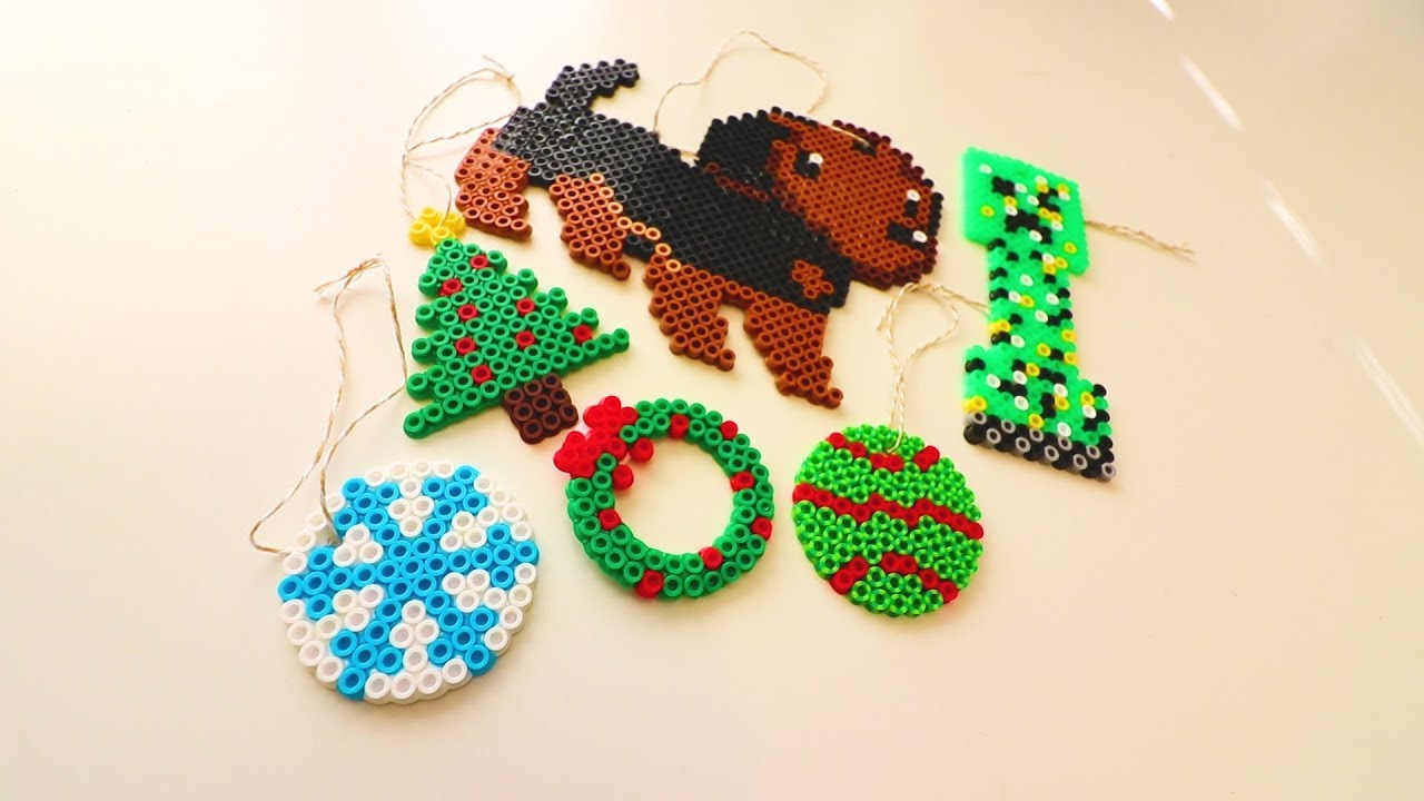 Perler Bead Christmas Ornaments l DIY