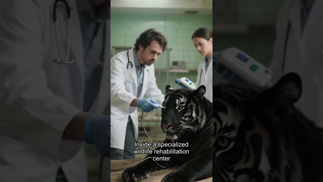 Rescuers Found a Rare Black Tiger Collapsed in the Snow ❄️🐅