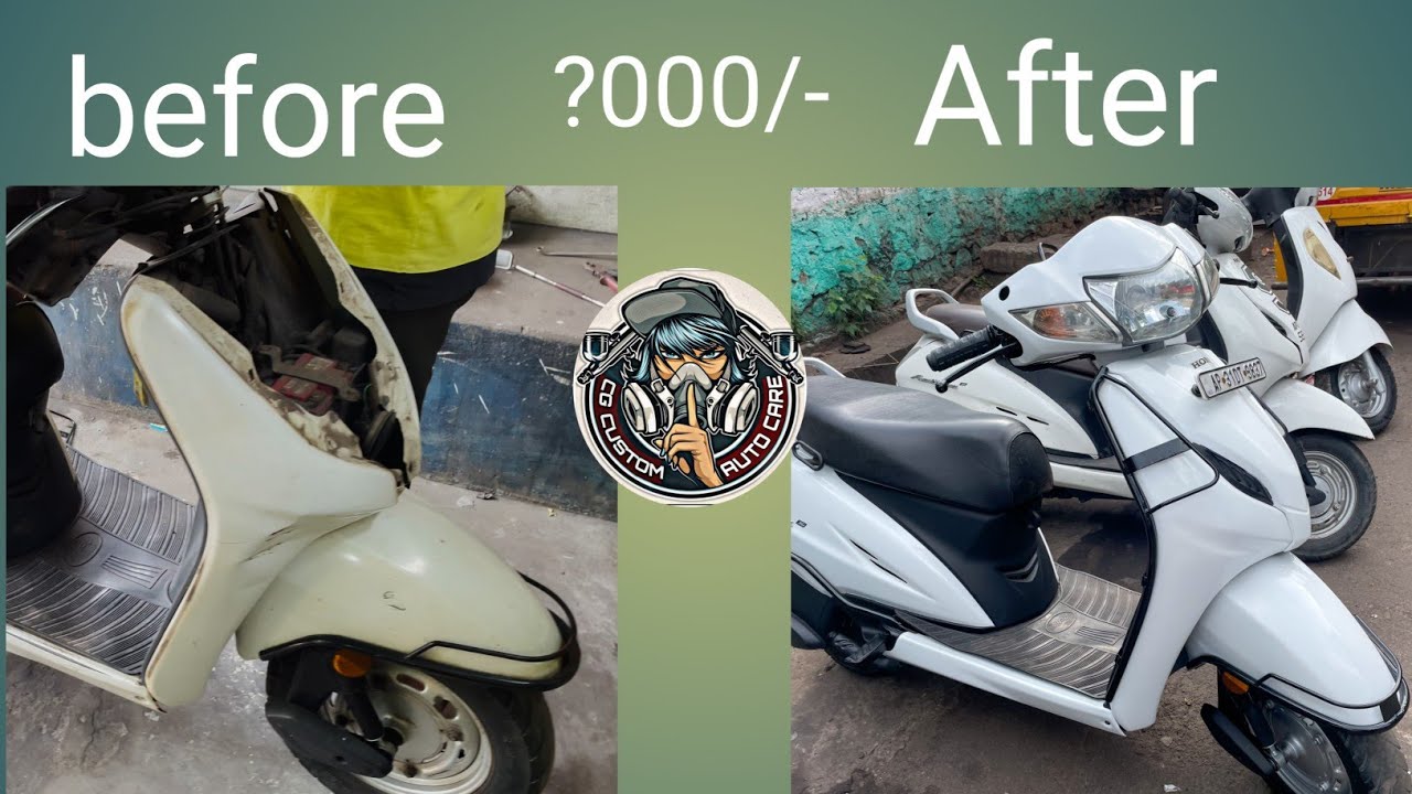 Activa 4g pearl white full body painting || how to painting watching || how much cost?| #activa