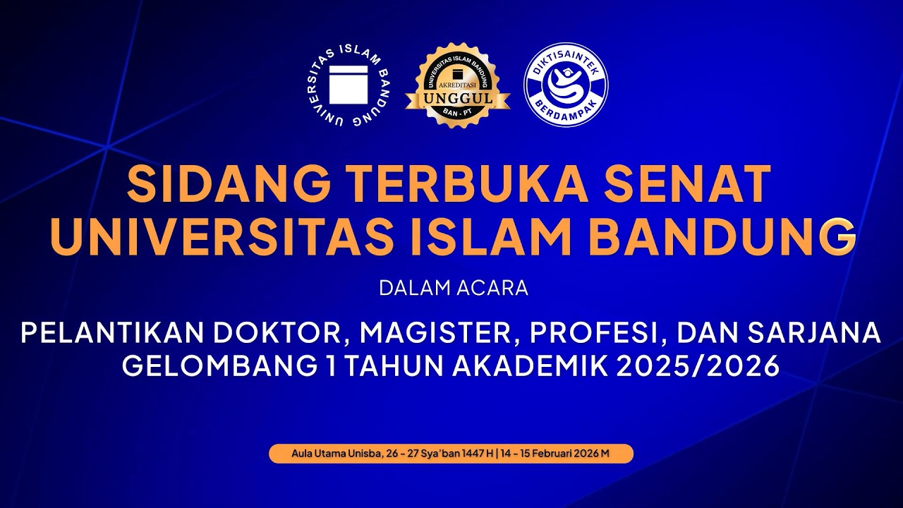 Wisuda Unisba Gel.1 T.A. 2025/2026 Sesi 2