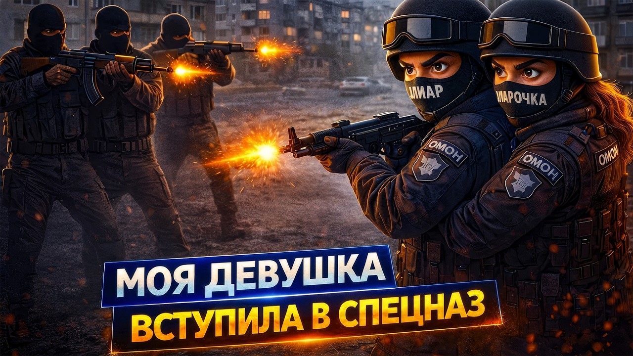 МОЯ ДЕВУШКА ВПЕРВЫЕ ВСТУПИЛА В ОМОН И СРАЗУ ПЕРЕСТРЕЛКА в ГТА 5 РП! РМРП - Арбат