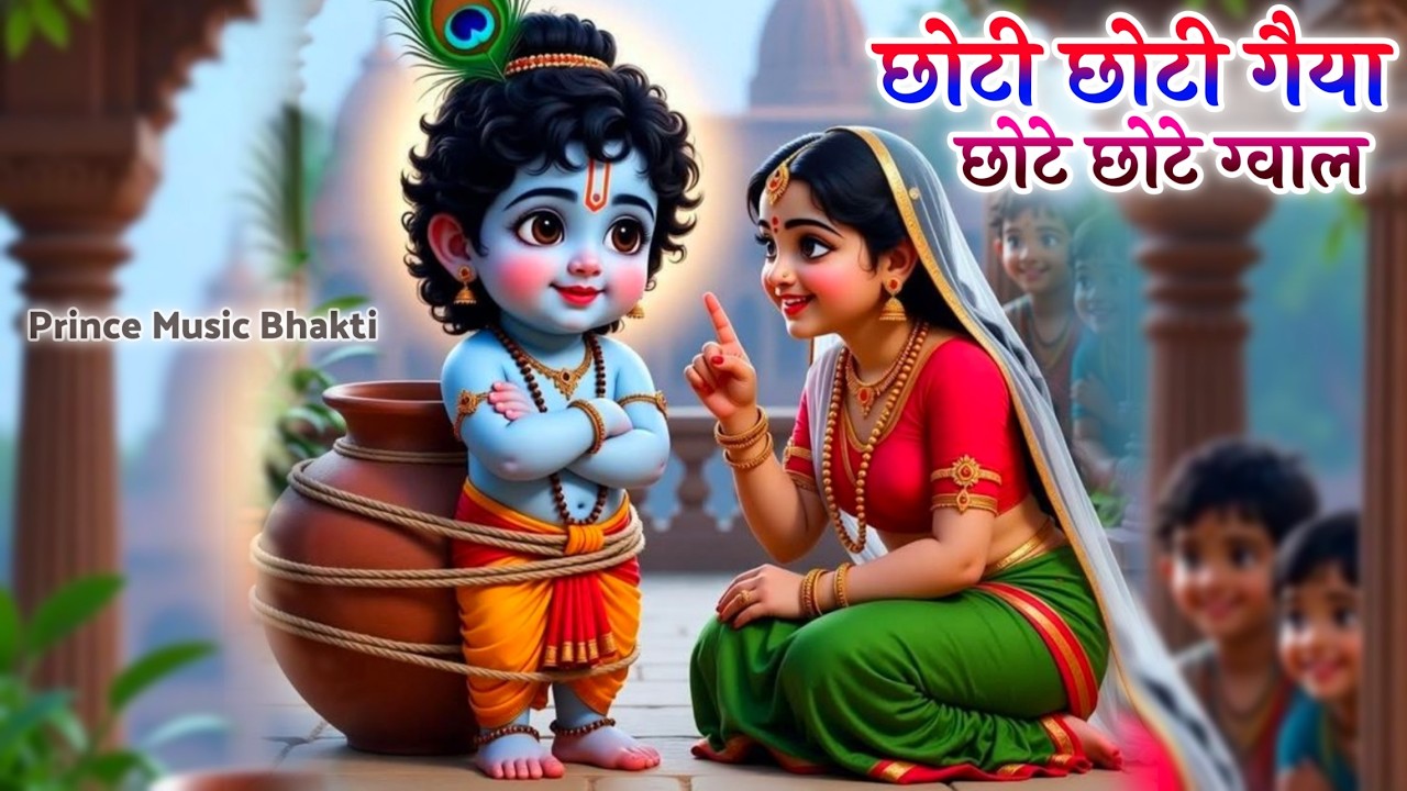 छोटी छोटी गैया छोटे छोटे ग्वाल। Choti Choti Gaiya Chote Chote Gwal। #kanha #krishna #krishnabhajan