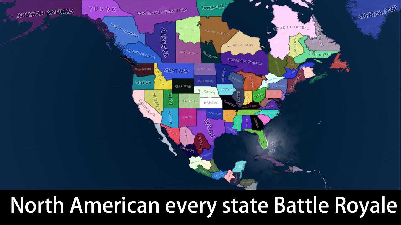 North American every state battle royale | Hoi4 Timelapse