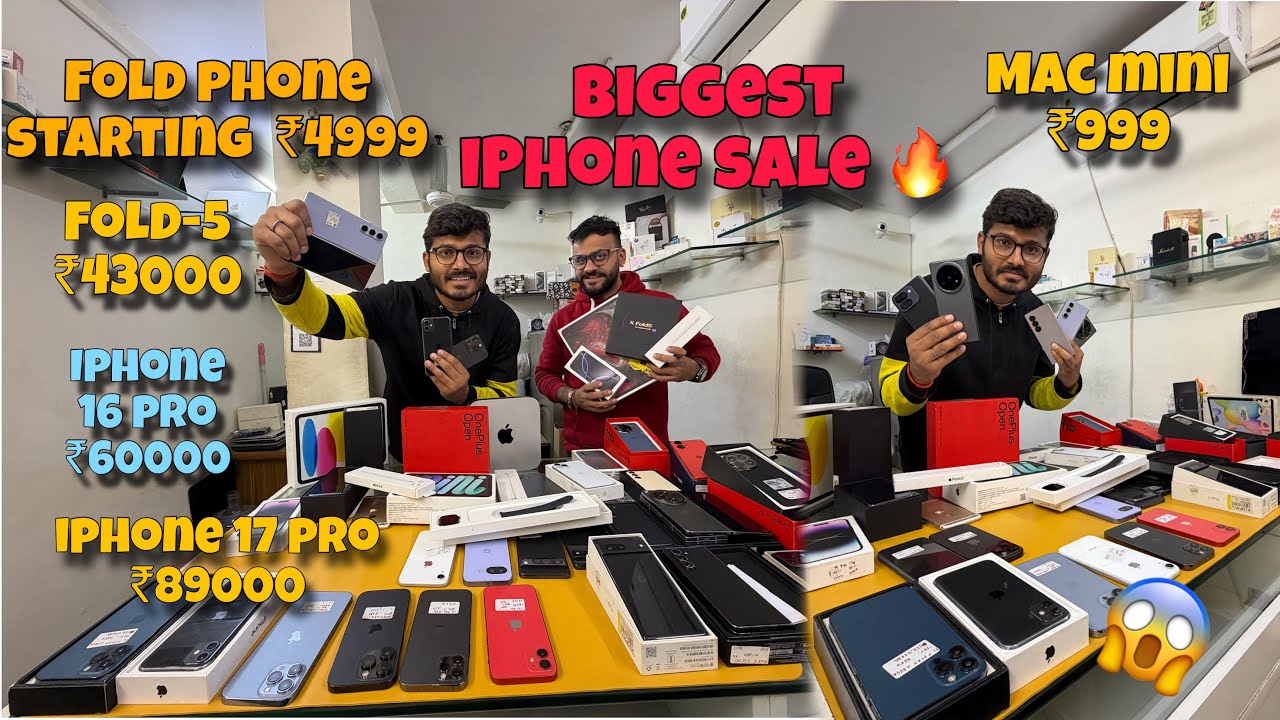 BIGGEST SALE EVER 🔥| Cheapest iPhone Market in Delhi 😱| Second Hand Mobile 