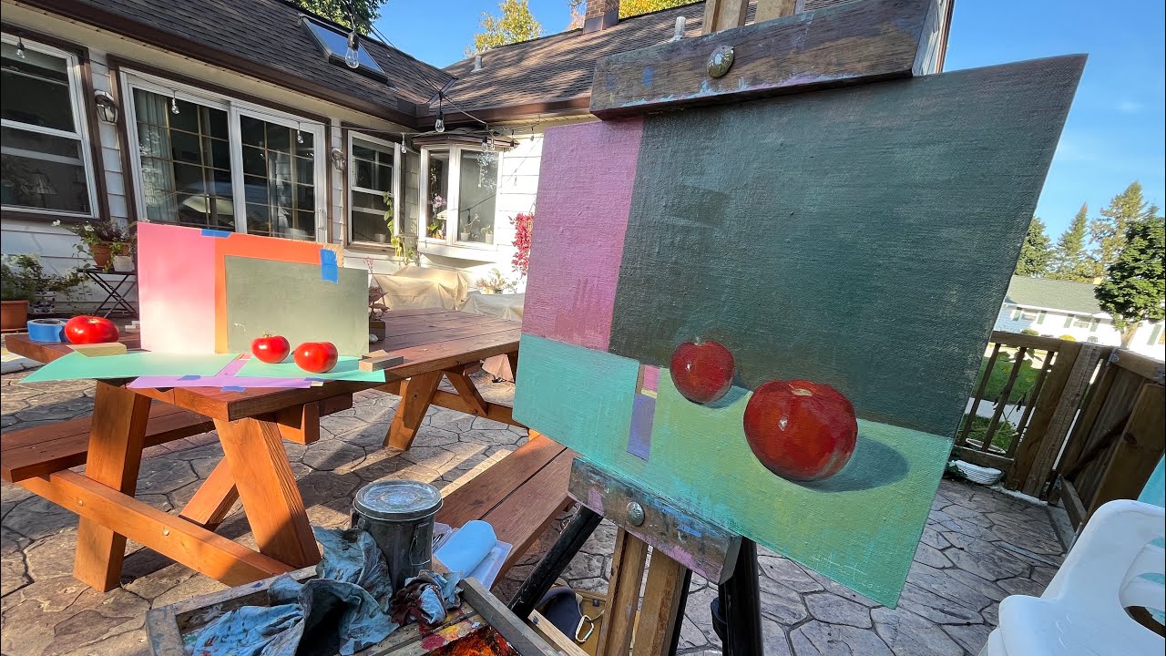 Outdoor Alla Prima Tomato Still Life Painting 