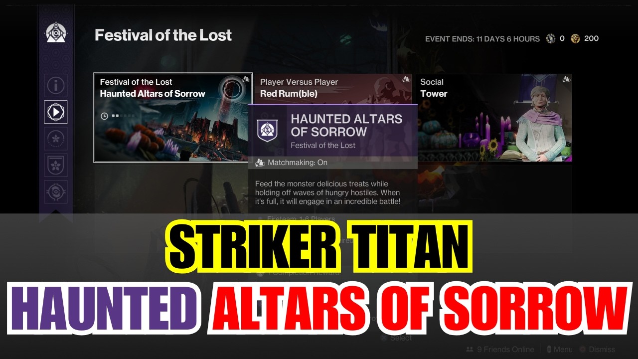 Haunted Altars of Sorrow with Striker Titan in Festival of the Lost 2025 Destiny 2