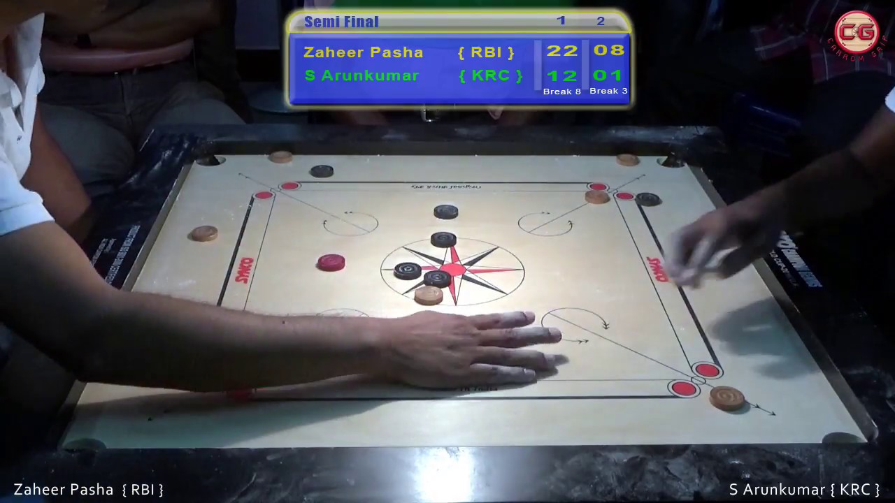 SF Set 2 Zaheer Pasha Vs Arun Kumar 32th Annual Karnataka State Carrom Championship 2017-18