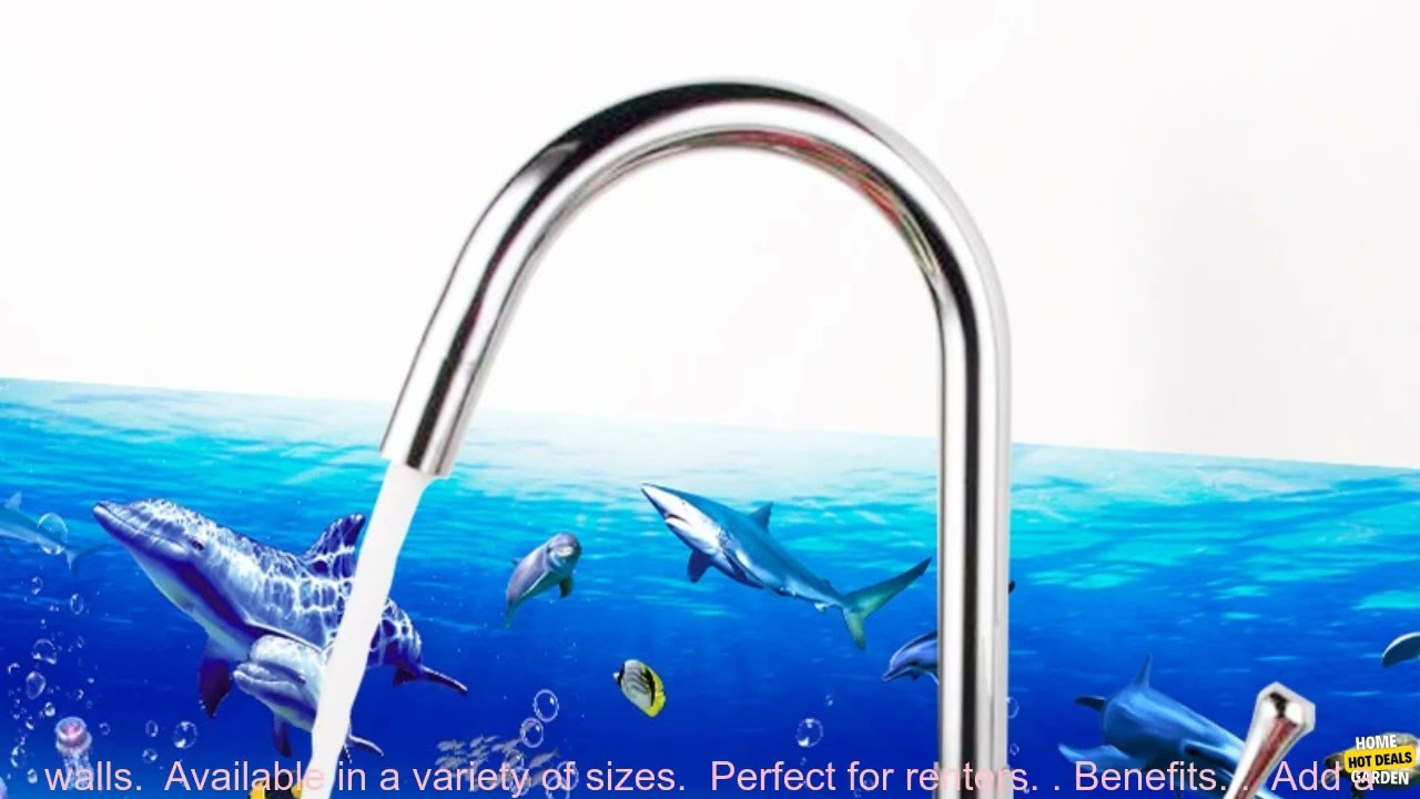 1005002074274675 Creative Dolphin Fish 25 70cm Waterproof Wall Stickers Adhesive Home D