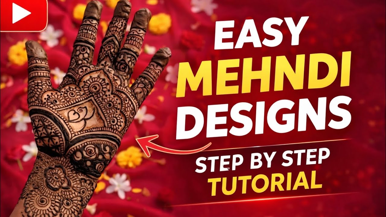Easy Mehndi Designs Step By Step Tutorial 🌺🪷