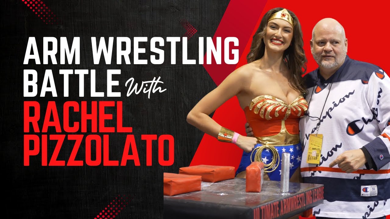Chopping it up and getting into an arm wrestling match on stage with Wonder Woman aka Rachel P