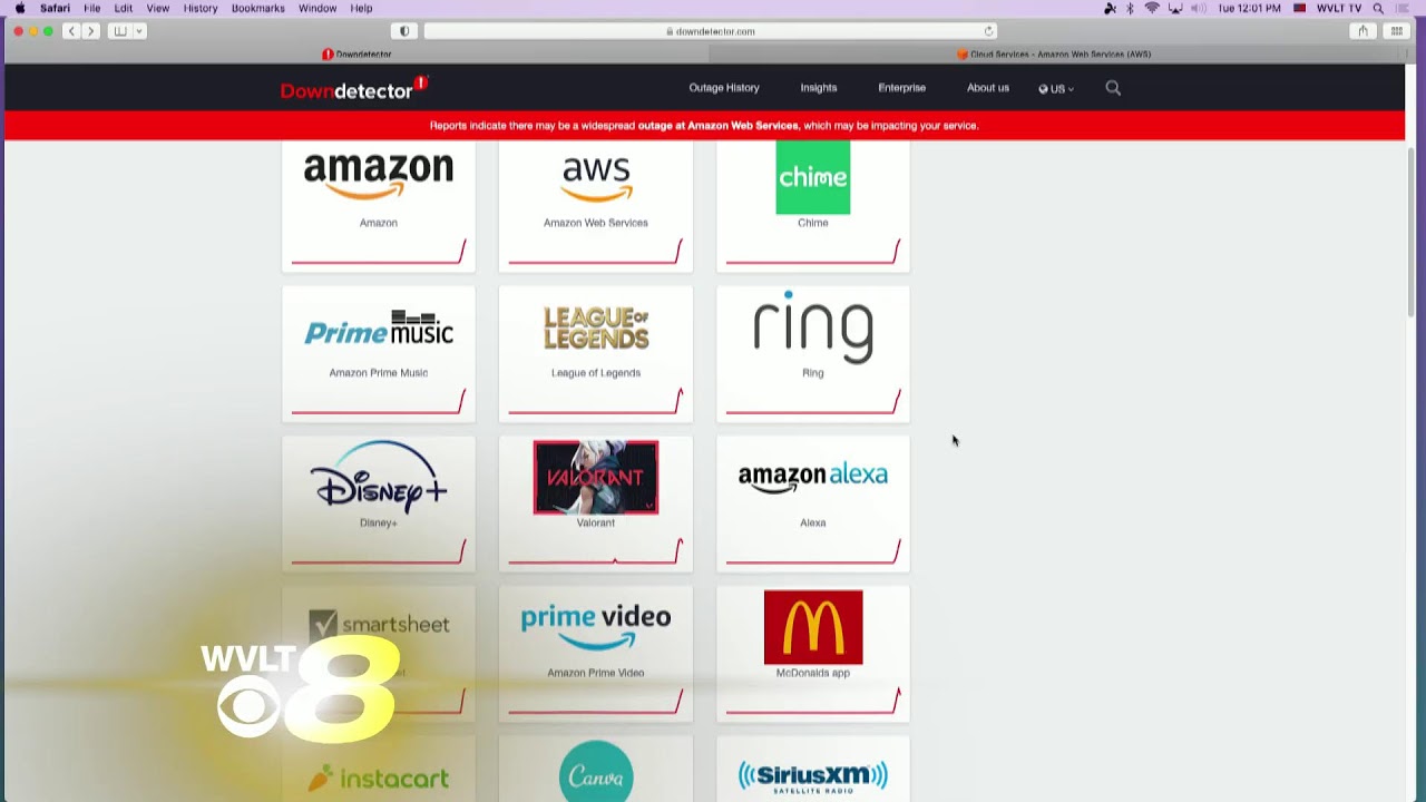 LIVE: Amazon Web Services Down