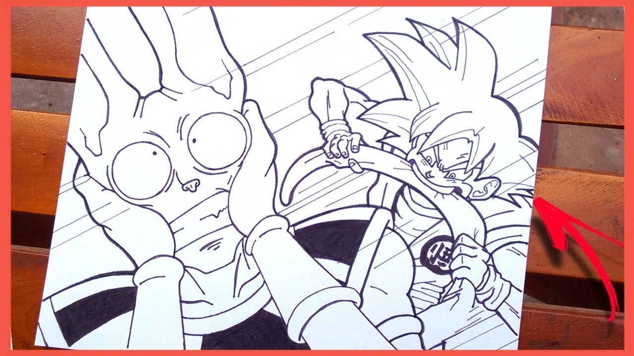 Como desenhar o goku god vs bills