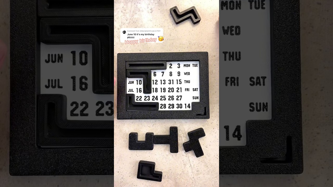 Solving the Calendar Puzzle for Jun 10th&hellip; but a new way. #puzzles