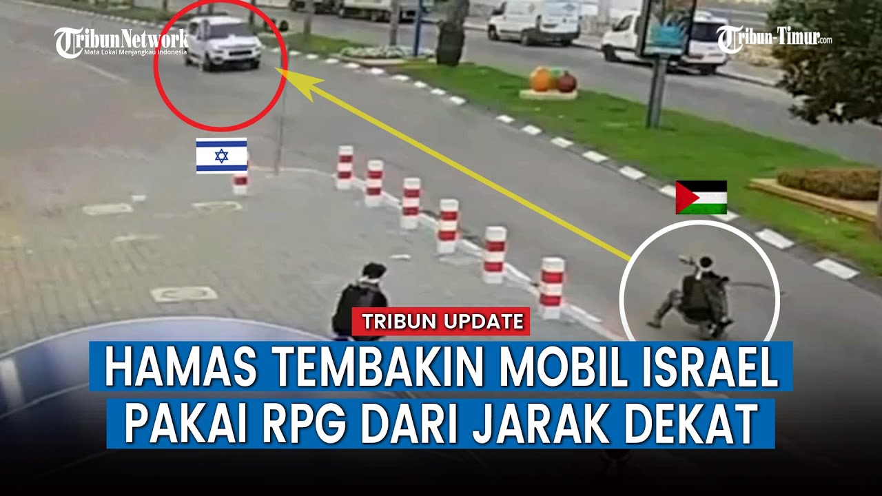 Potret Kelompok Hamas Tembaki Mobil dari Jarak Dekat, Pada Saat-saat Pertama Menyerang Israel
