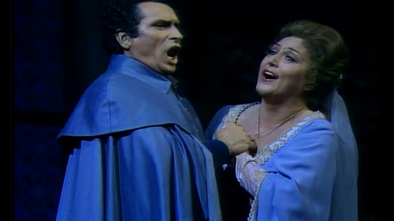 Anna Tomowa-Sintow & Vasile Moldoveanu - Vieni a mirar... Ripara i tuoi pensieri (MET, 1984)