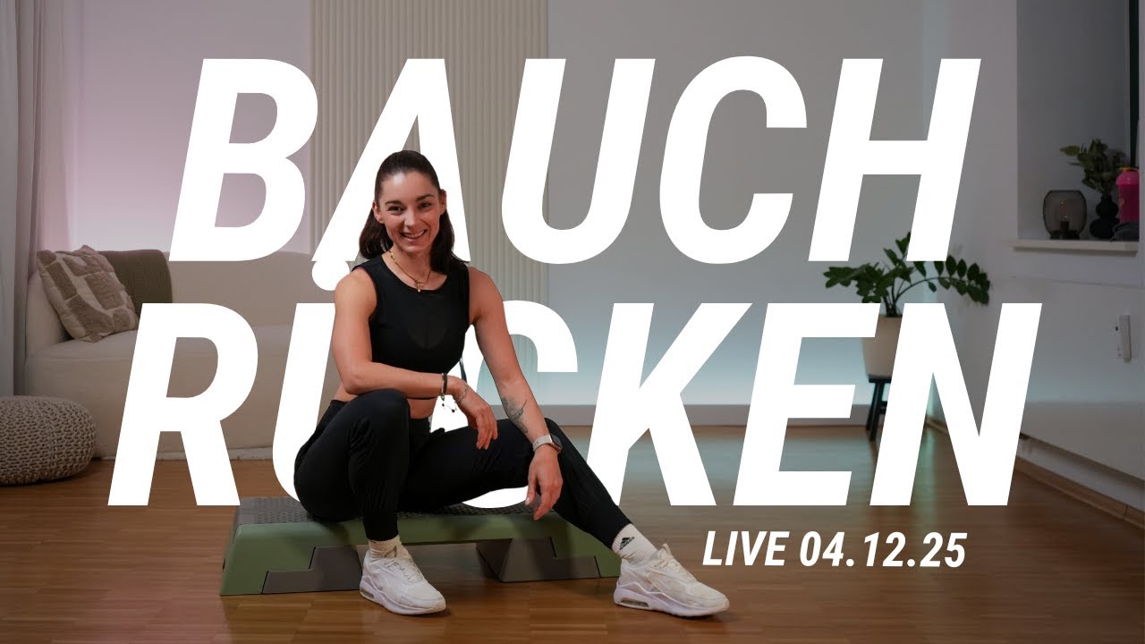 Bauch & Rücken Workout | Live vom 04.12.25 | Homeworkout ohne Equipment 25 Min.
