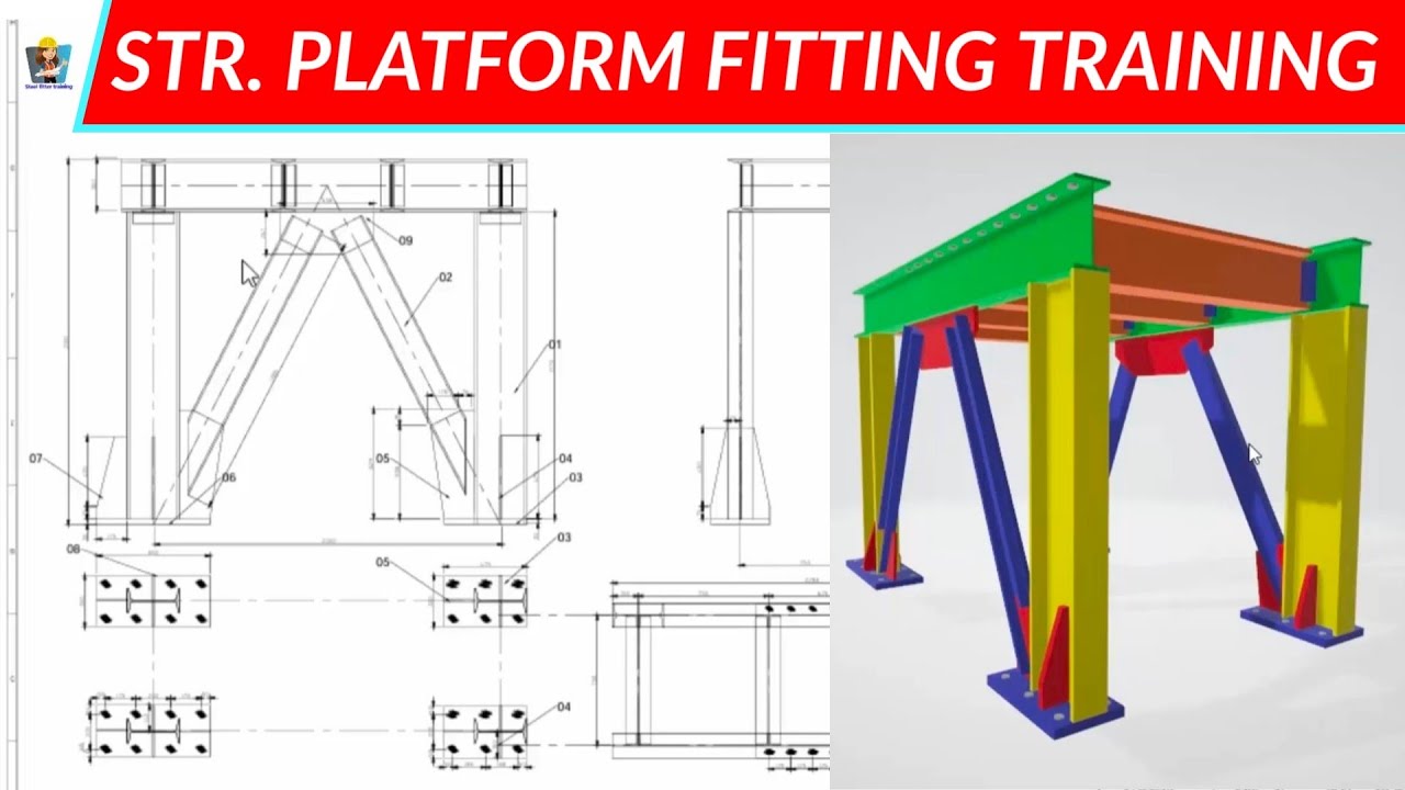 Structural platform fabrication training | Structure fitter fabricatore training | 3D animation