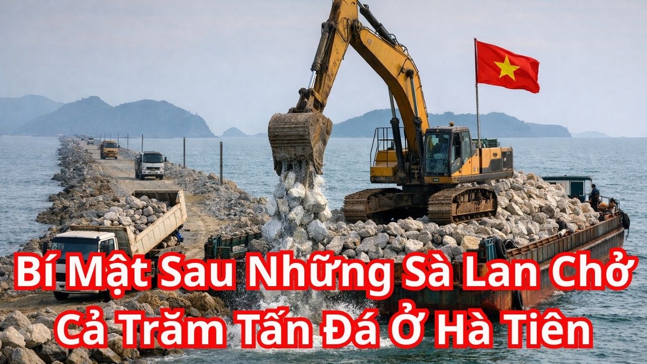 Chỉ Vài Ngày Lấn Biển Hàng Chục Mét: Bí Mật Sau Những Sà Lan Chở Cả Trăm Tấn Đá Ở Hà Tiên