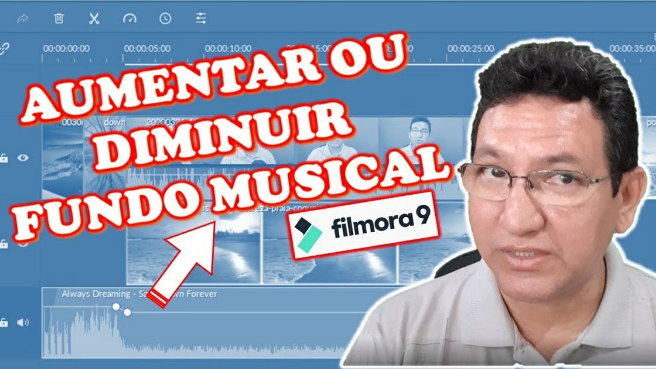 DICAS FILMORA 9: Diminuir áudio de fundo musical durante narração#RayLavareda #Edicaodeaudio