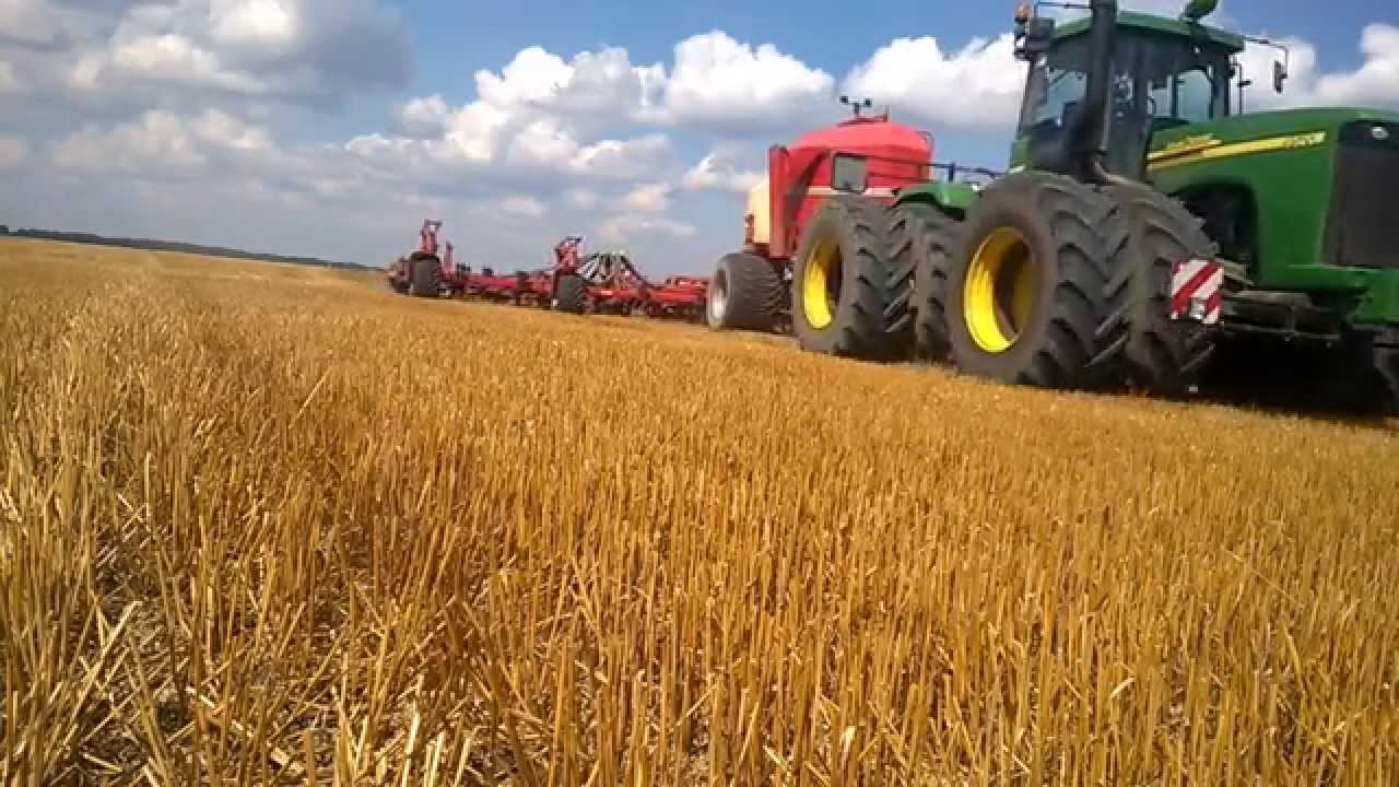 John Deere 9520 Horsch CO 12/ Żniwa Karolew /Uprawa bezorkowa/ Prace pożniwne 2014/ siew poplonu