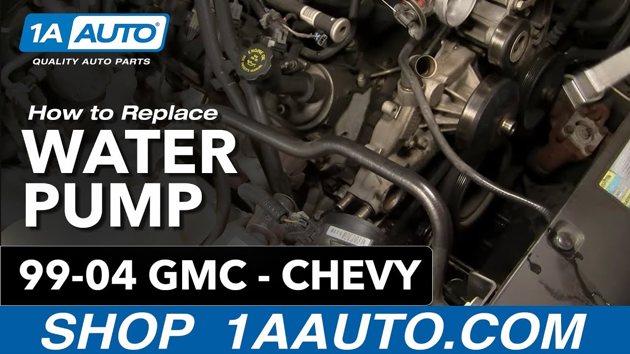 Как заменить водяной насос двигателя внедорожника GMC Yukon 00-03