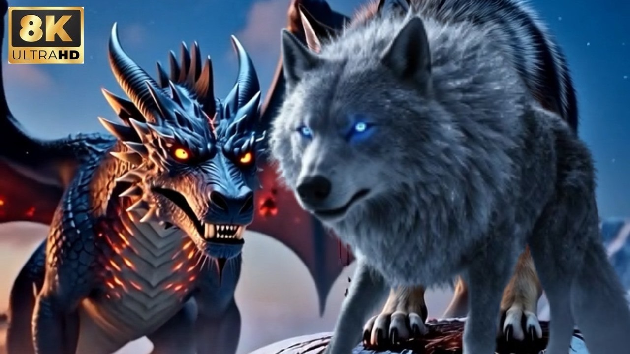 Giant Wolf – Clash vs  Dragon of the Ancient Titans  Epic Monster Battle 4k full movie