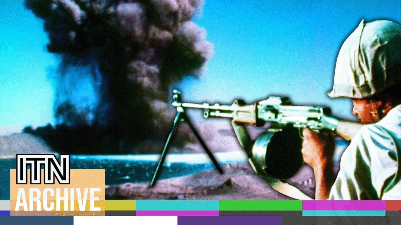 Война Судного дня 1973 года — взрывные кадры показывают, как египетская армия пересекла Суэцкий к...