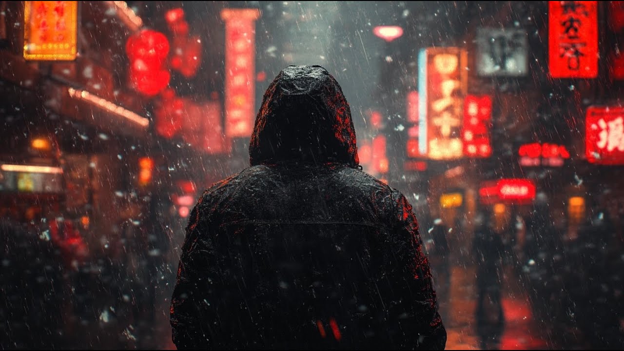 CYBERPUNK AI ANIMATION RETROWAVE  E1• 1 Hour Mix for focus, work, productivity, design. 