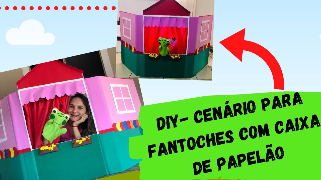 DiY-Cenário de Teatro com caixa de Papelão