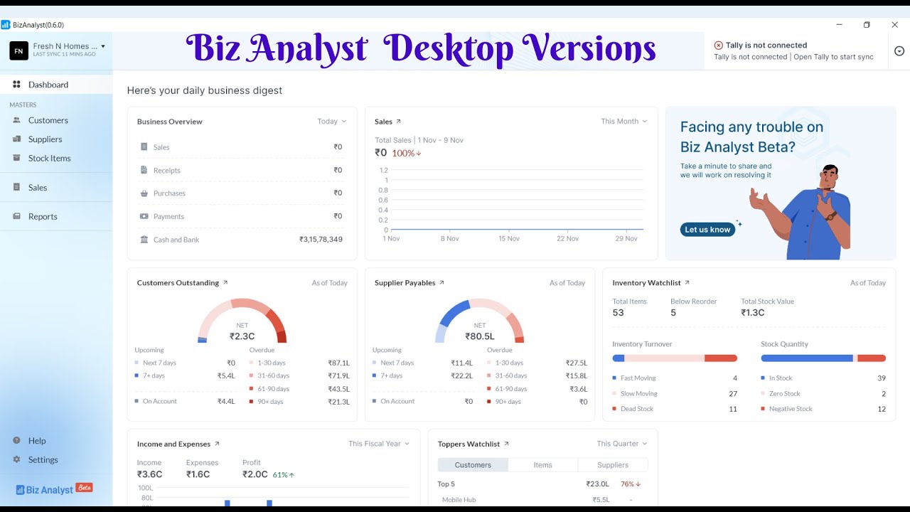 Biz Analyst Desktop Versions