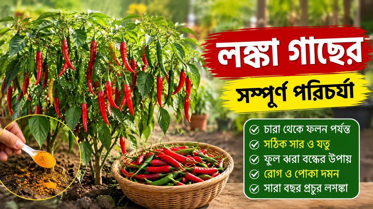 টবে মরিচ কিংবা লঙ্কা চাষ পদ্ধতি/চারা রোপণ থেকে লঙ্কা ধরা পর্যন্ত/how to grow chilli plant at home