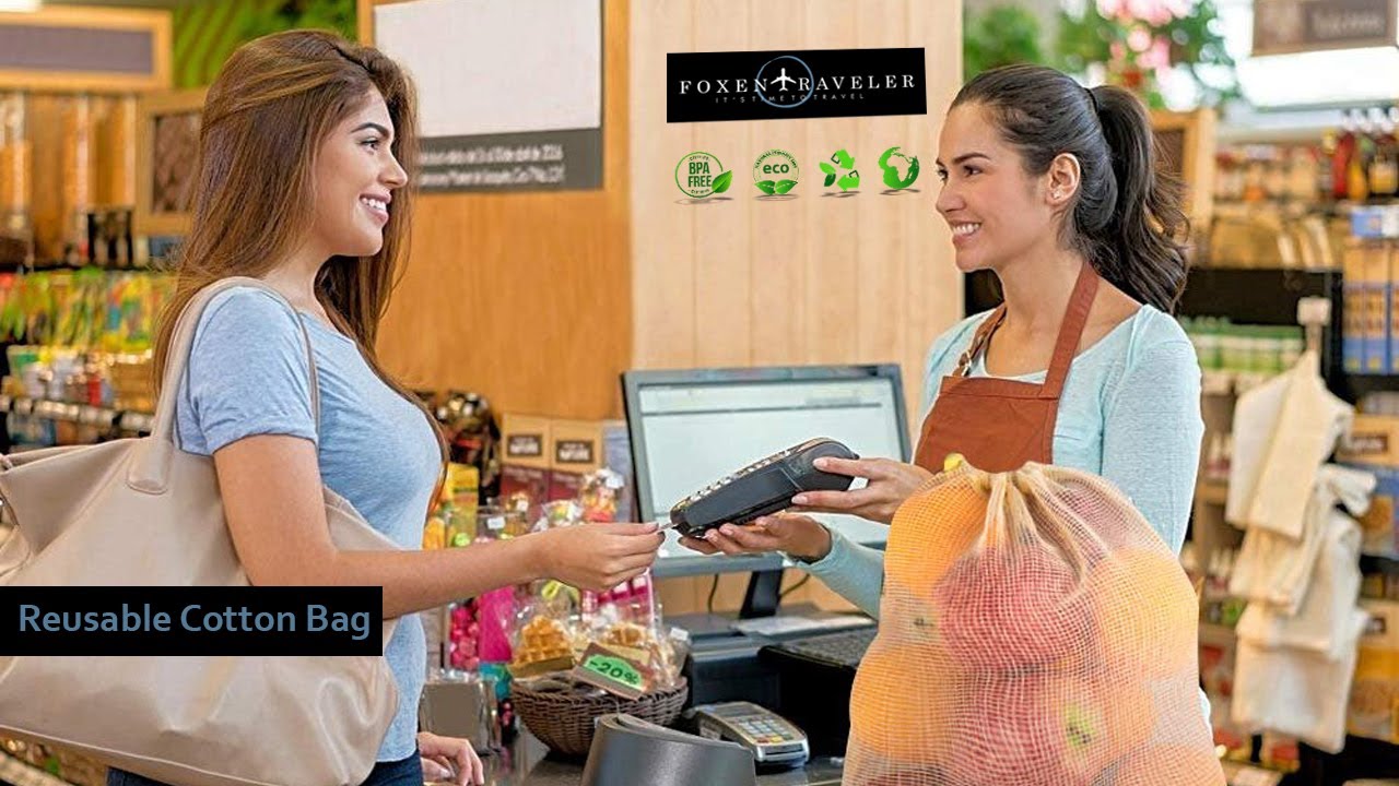Eco Friendly Reusable Cotton Bags | Mesh bag | Foxentraveler