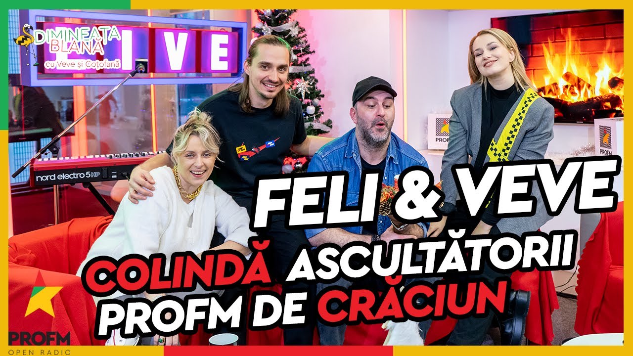 Momente emotionante! FELI & VEVE colindă ascultătorii PROFM la #DimineataBlana cu Veve și Coțofană