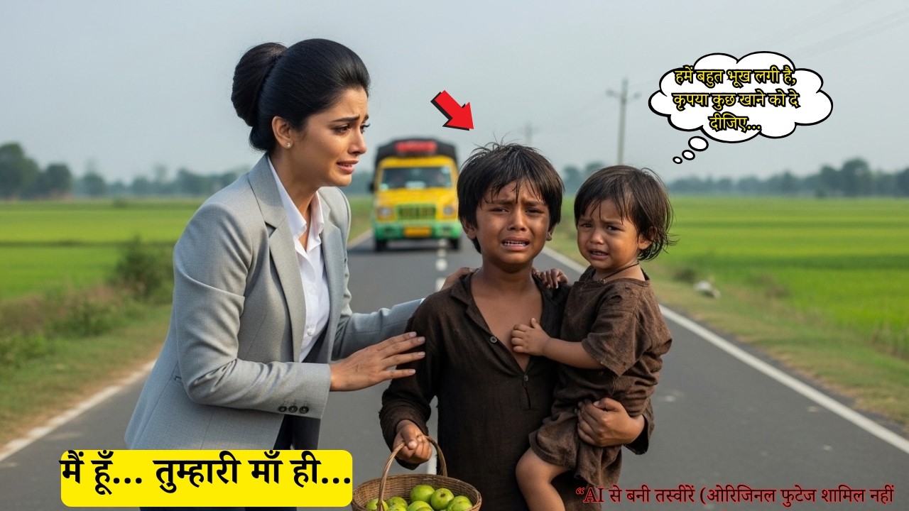 कचरा बीनने वाला लड़का पीठ पर भाई को लेकर आम बेच रहा था — एक कागज़ देखकर अरबपति महिला रो पड़ी!