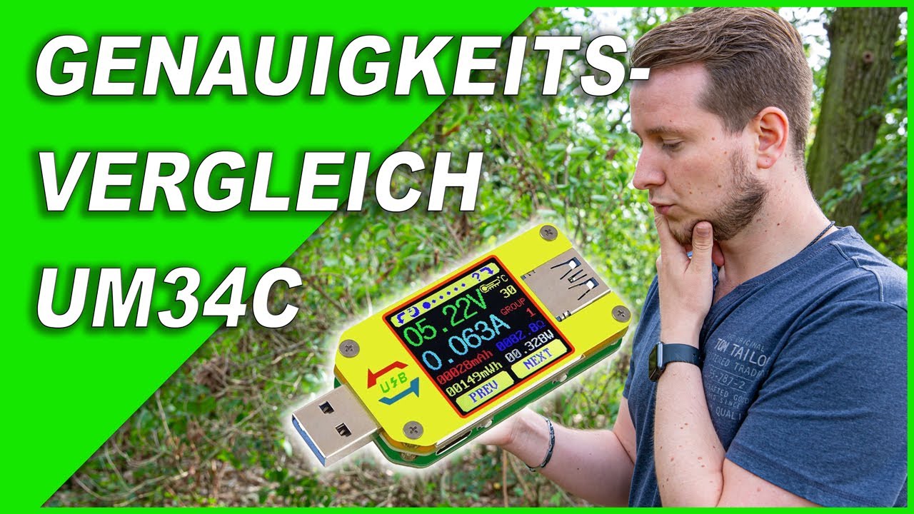 Mit kalibriertem Messger&auml;t VERGLICHEN! ⚡️UM34C USB Tester