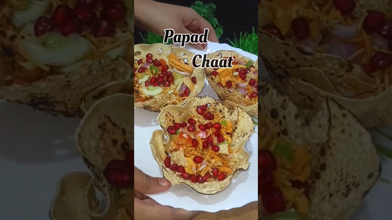 Papad Chaat Recipe |Crunchy Chatpata Snack 🥗 #crispysnacks #shorts #ytshorts #papadchaat #shortsfeed