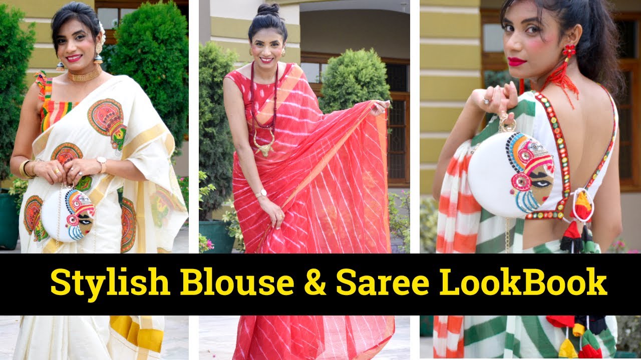 Summer Saree Look and stylish Blouse designs for summers | Aanchal