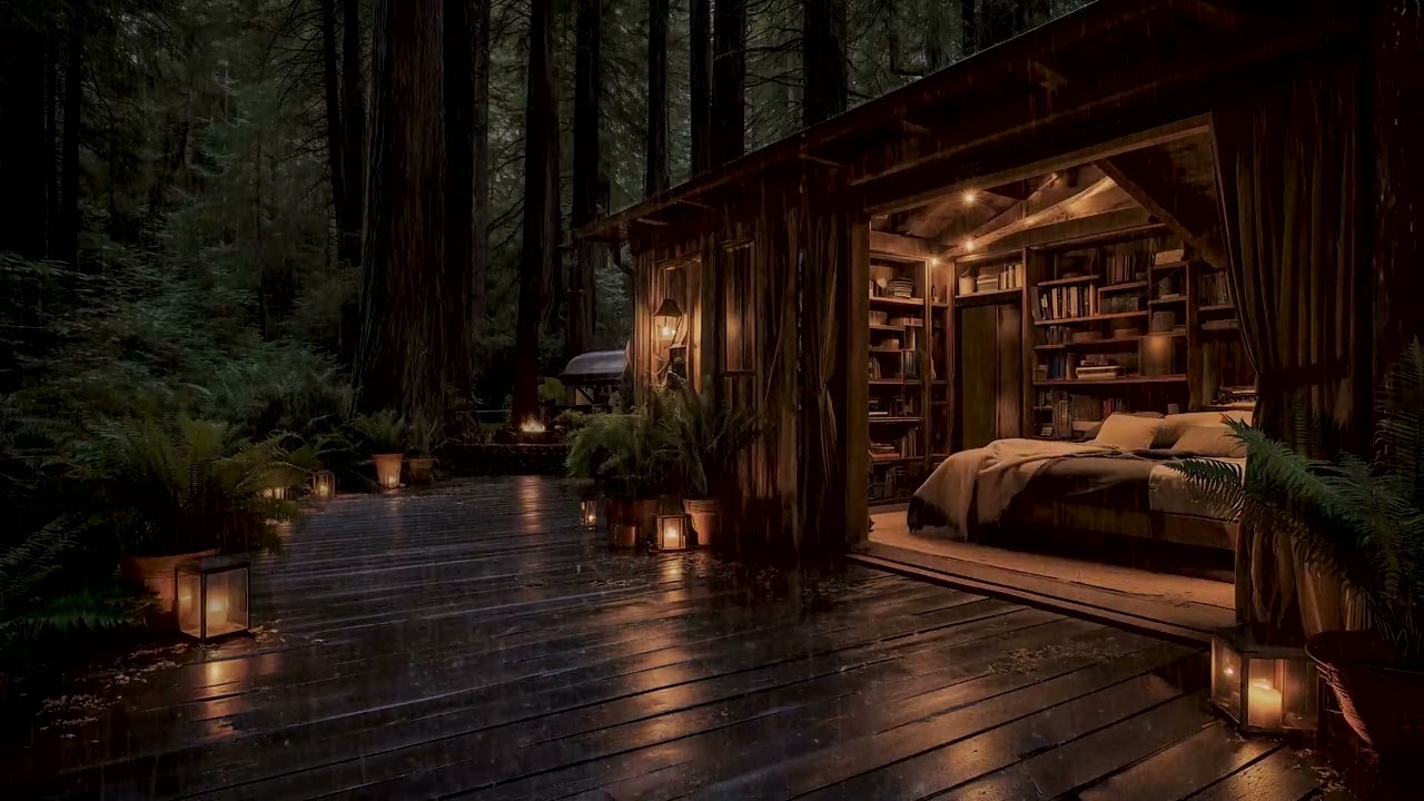 Deep Sleep with Night Rain in the Forest | Calm Rain Sounds All Night