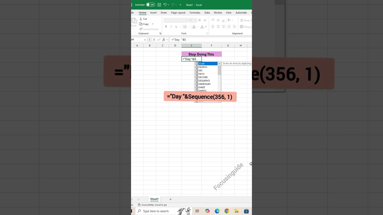 Top Excel Formulas for Job Interview | Excel for Freshers | Must Learn Excel Tips #focusinguide