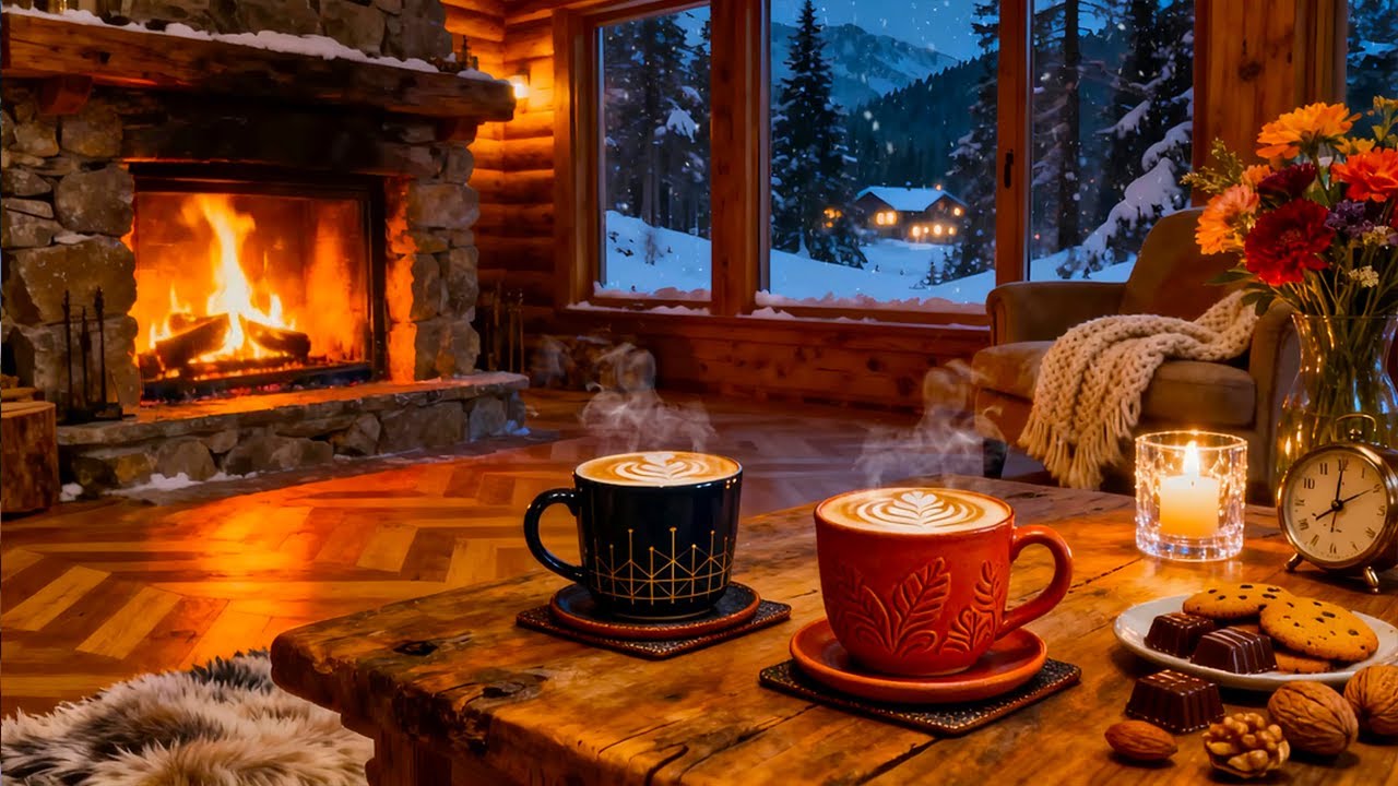 Cozy Winter Coffee Jazz ☕ Smooth Bossa Nova & Relaxing Café Music for Study and Work.