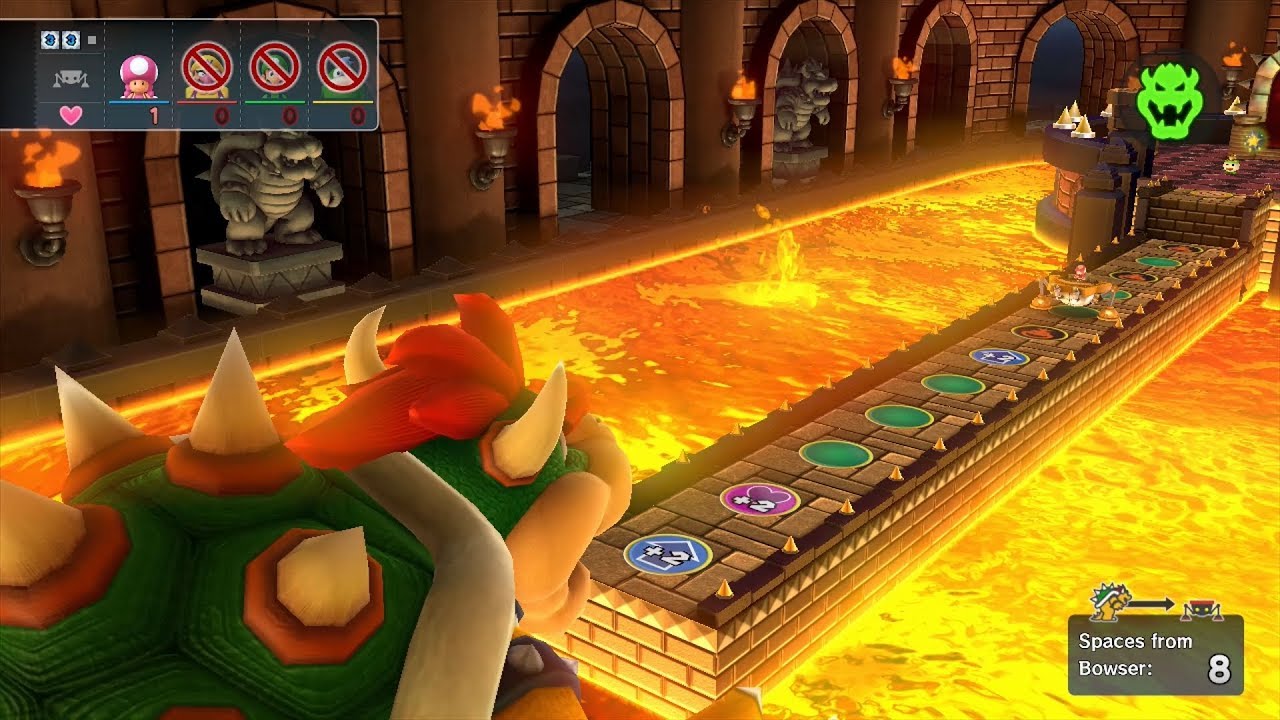 Mario Party 10 Bowser Party #122 Toadette, Wario, Luigi, Spike Chaos Castle Master Difficulty