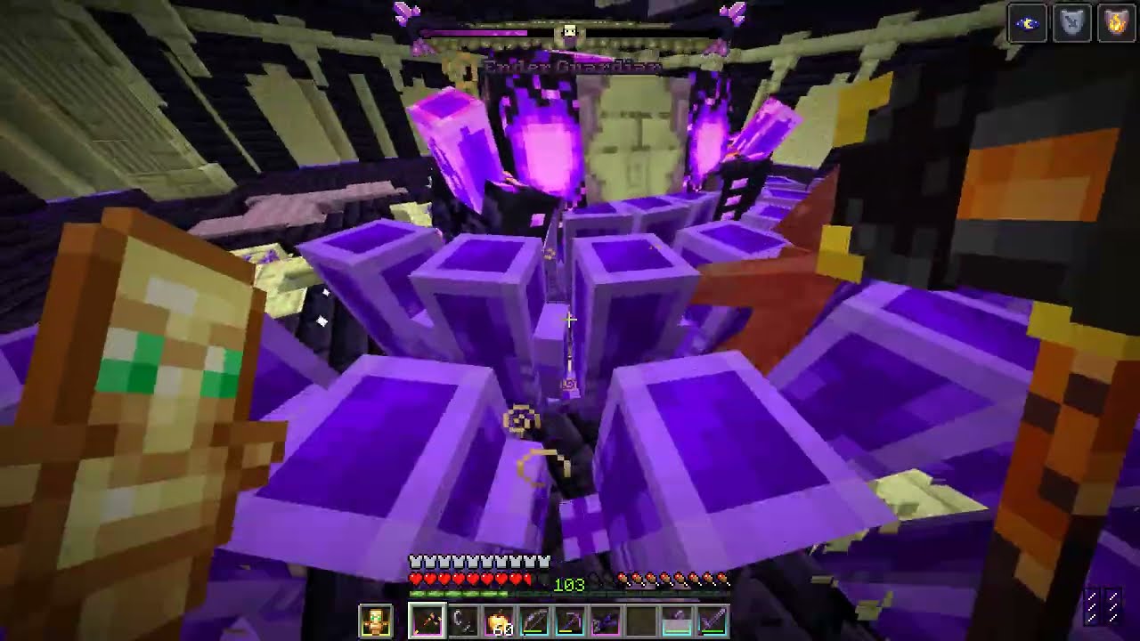 Minecraft Ender Golem & Ender Guardian Boss Fight
