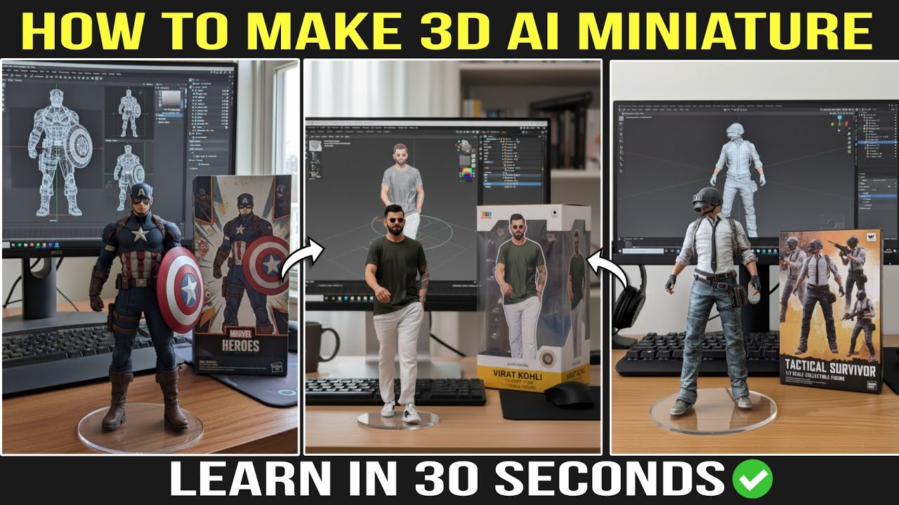 How to make Viral 3d miniature photo  | Trending 3d miniature photo editing tutorial #gemini
