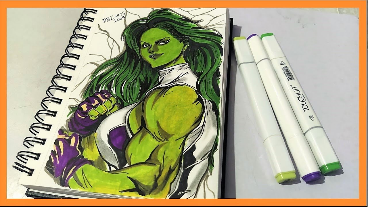 Drawing she hulk | dibujando she hulk | FROM MARVEL COMICS |