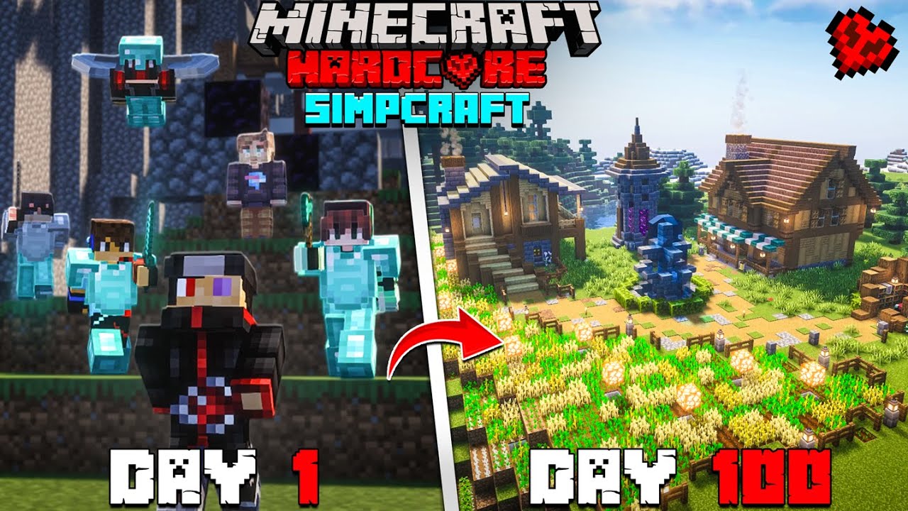 I Survived 100 Days on THE WORLD'S BIGGEST YouTuber Minecraft Server 😱 in Hindi!