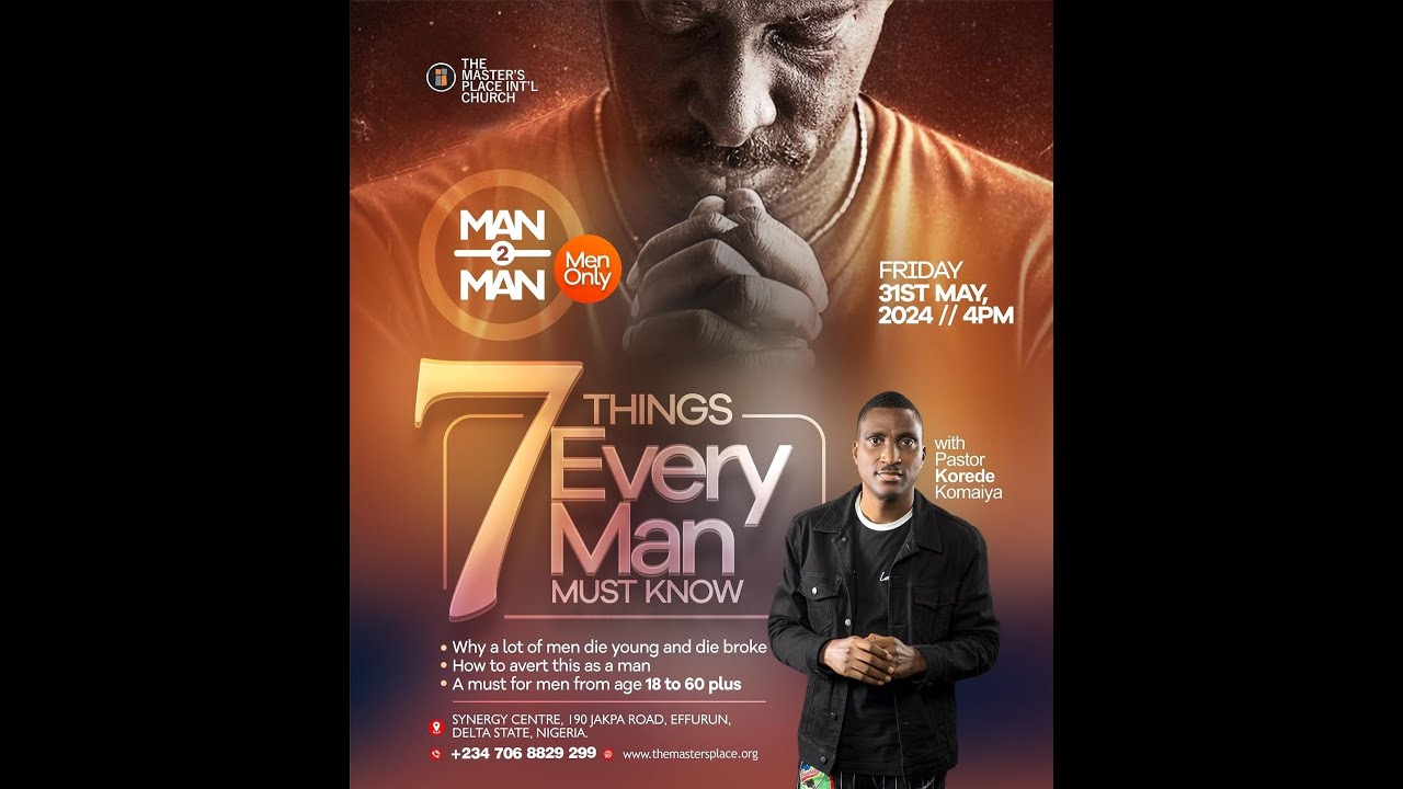 MAN 2 MAN WITH PASTOR KK || 31-05-2024