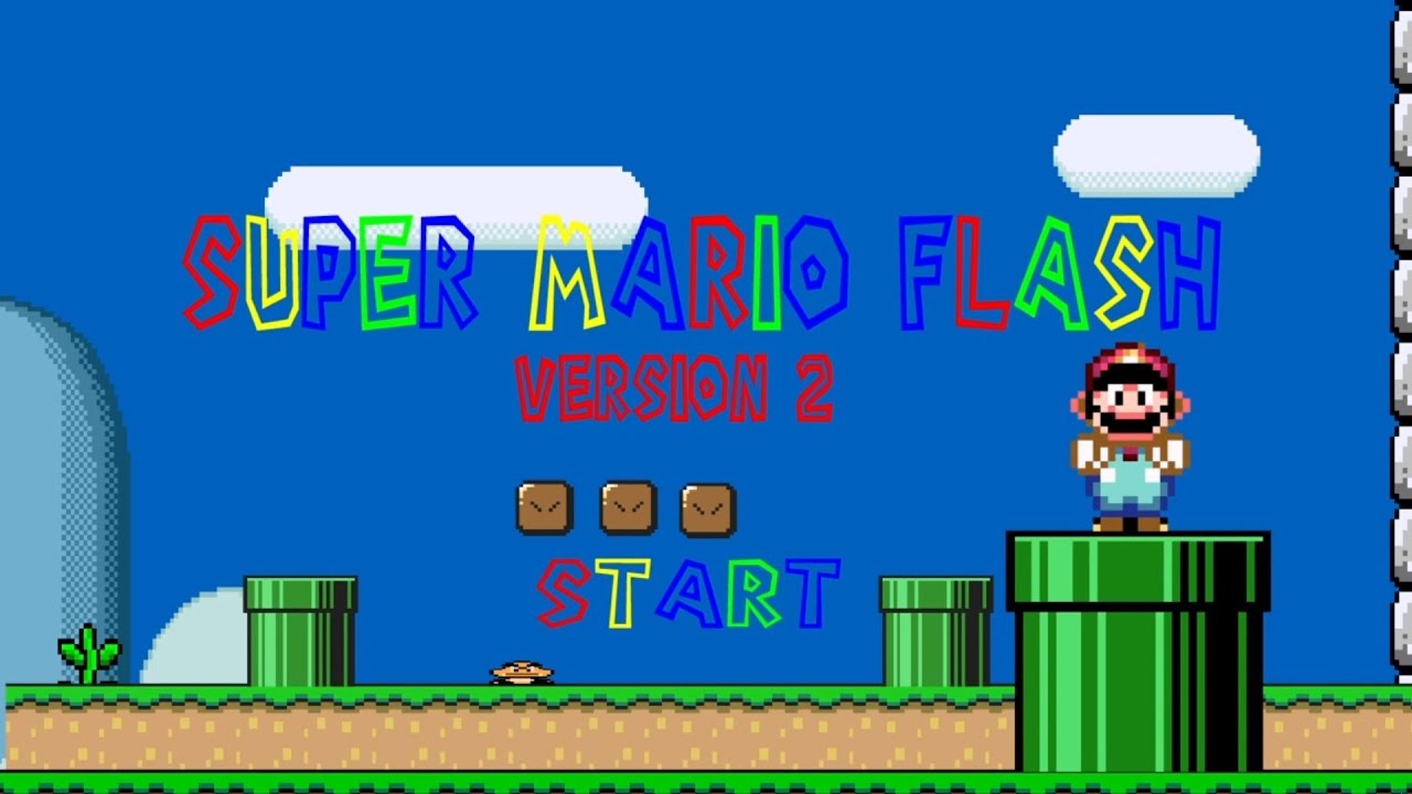 Super Mario Flash: Version 2 (Flash game) Walkthrough [No Damage]