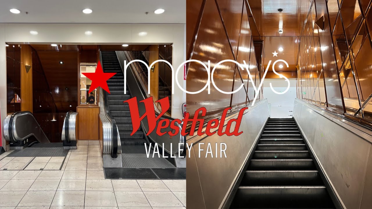 STUNNING Old OTIS & Montgomery Escalators - Macy's Women's - Westfield Valley Fair - San Jose, CA