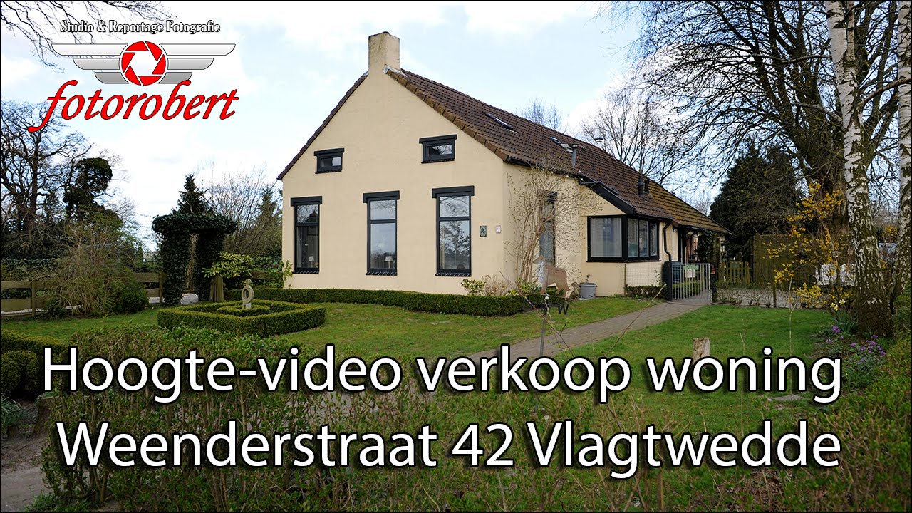 Hoogtevideo voor de verkoop woning op de Weenderstraat 42 in Vlagtwedde