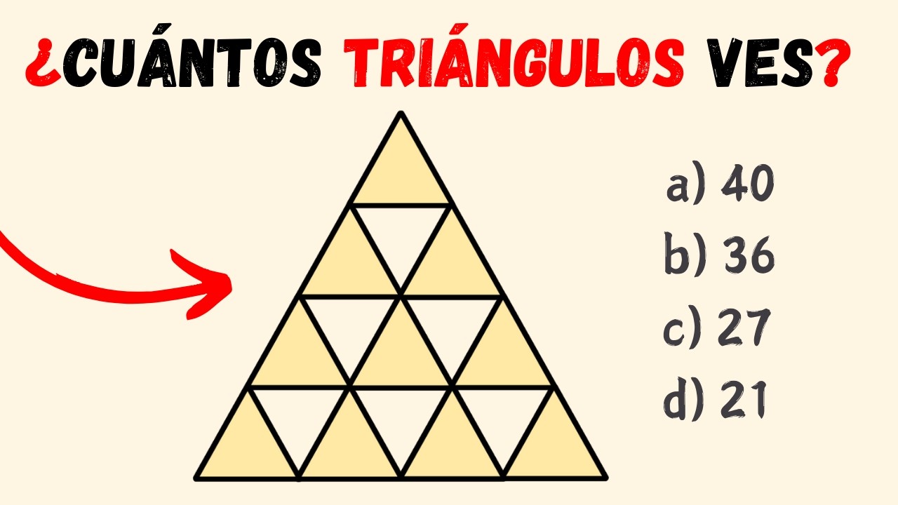 8 DESAFÍOS para TU CEREBRO | ¿CUÁNTOS TRIÁNGULOS HAY?